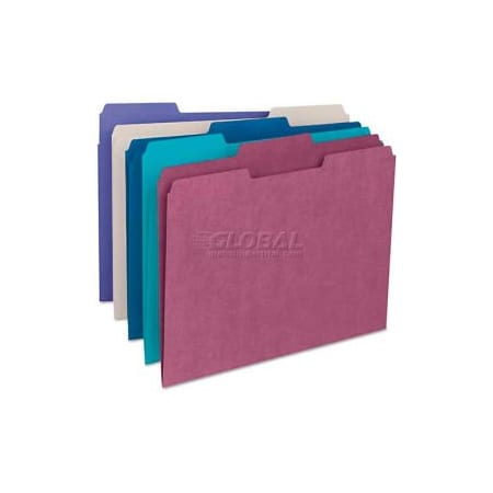Smead Smead File Folders, 1/3 Cut Top Tab, Letter, Deep Assorted Colors, 100/Box 11948